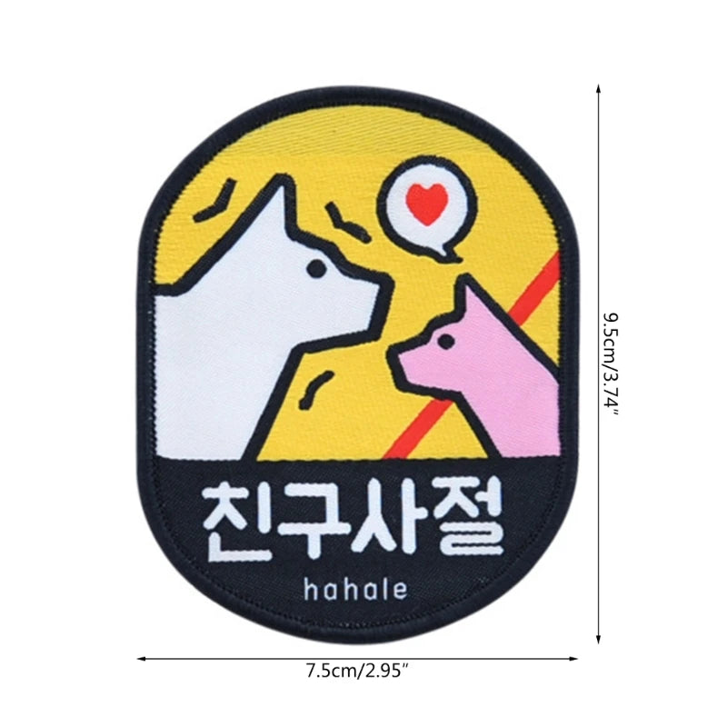 Pet Dog Social Identity Decals Combining Waterproof and Tear Resistant Features Perfect for Pet Gatherings and Outings 87HA