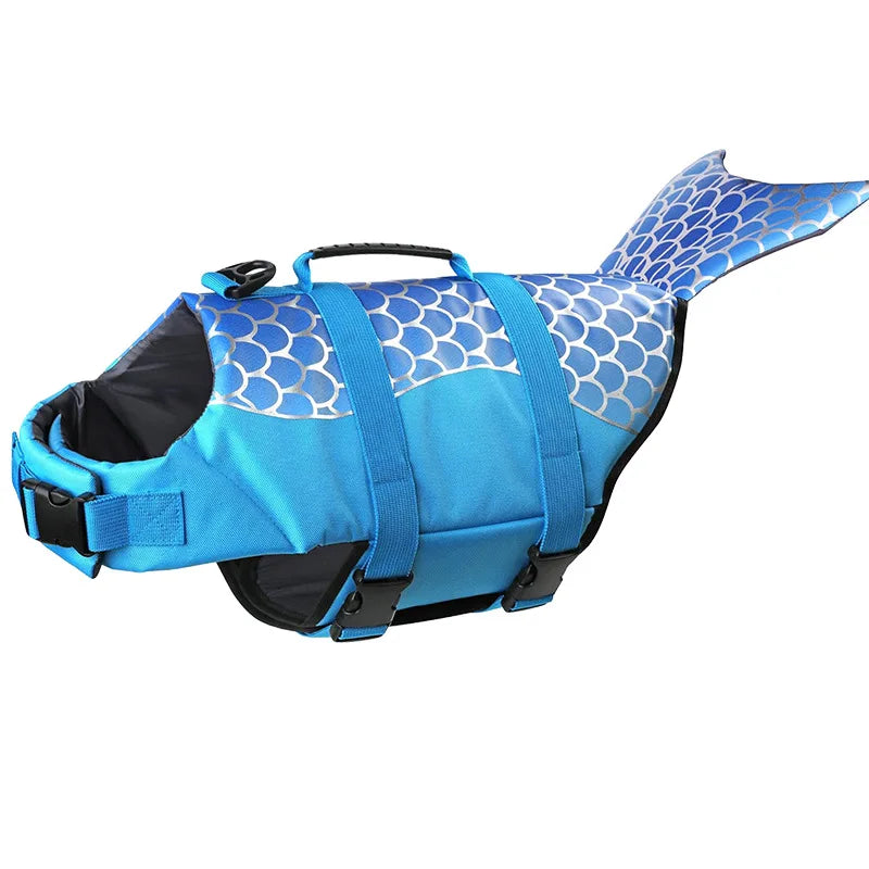 Gilet de Sauvetage Requin pour Chien – Gilet Flottant Ripstop avec Poignée de Sécurité pour Baignade & Bateau