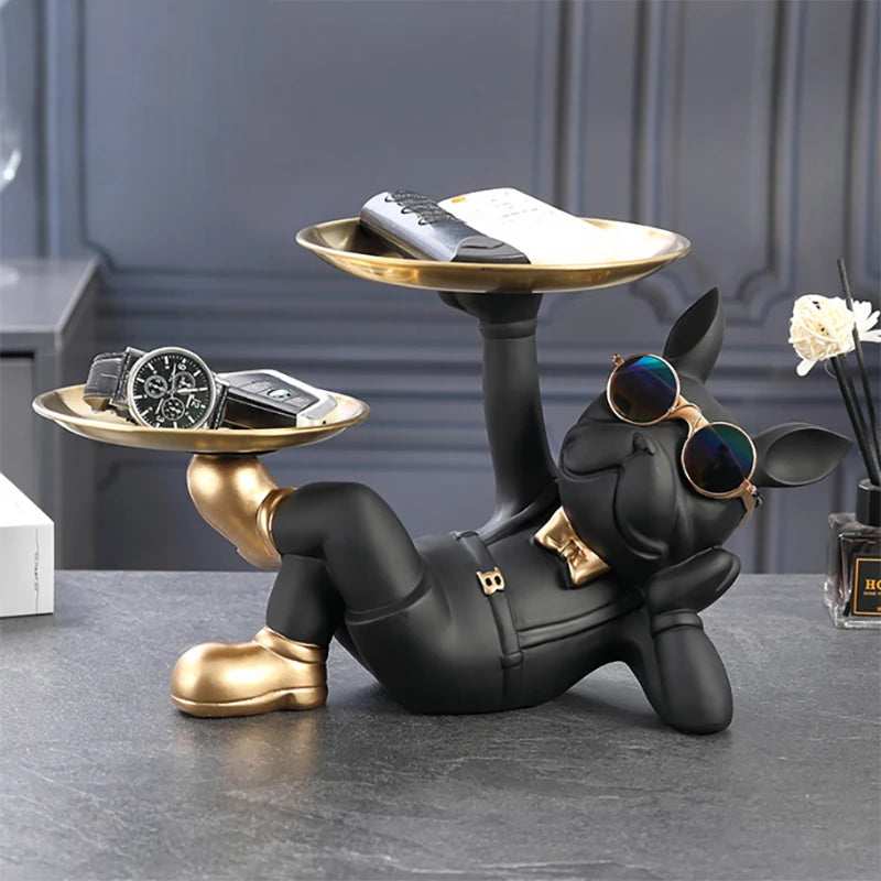 Statue Bouledogue Moderne & Design – Sculpture Décorative en Résine pour Salon, Chambre & Bureau