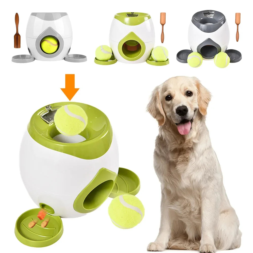Lanceur de Balles Interactif & Machine de Récompense pour Petit & Moyen Chien – Jouet Éducatif de Dressage, Lancer & Rapport avec Friandises