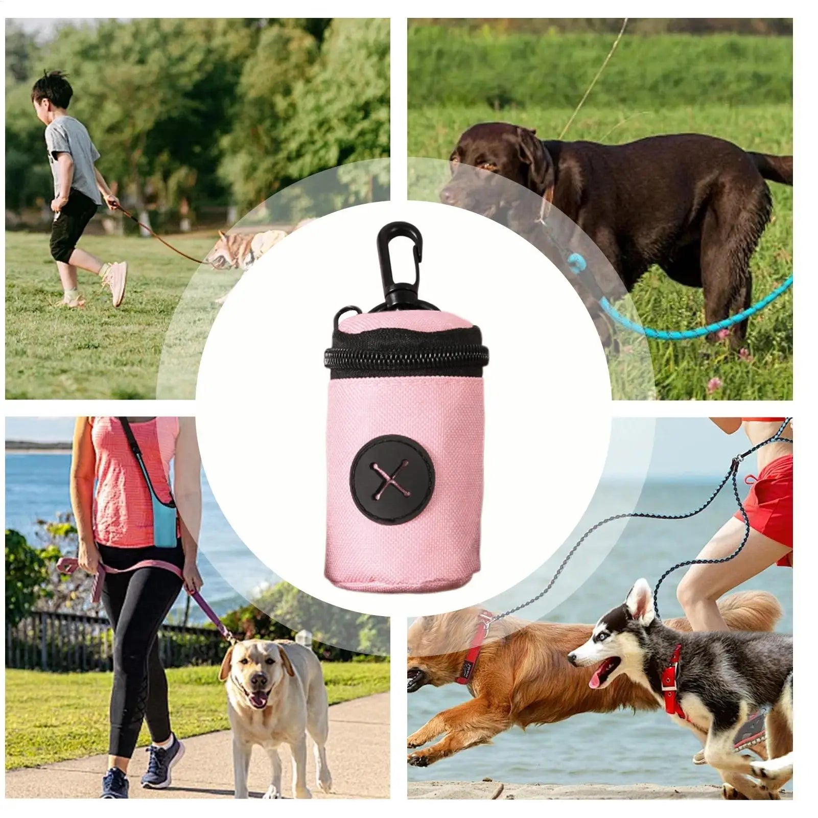 Outdoor dog walking poop bag pet waste bag storage Convenient traction clip wear-resistant Efficient dispenser bracket