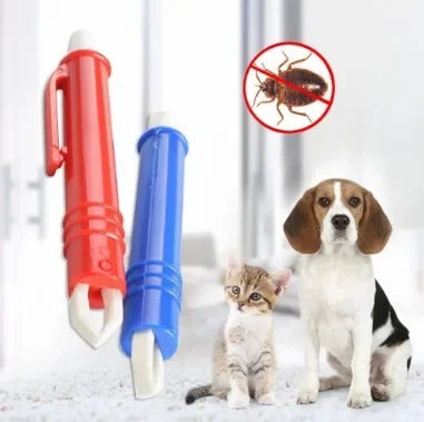 Pince Tire-Tiques de Précision pour Chien, Chat & Lapin – Pince Anti-Parasites & Puces Sécurisée pour Premiers Secours en Balade