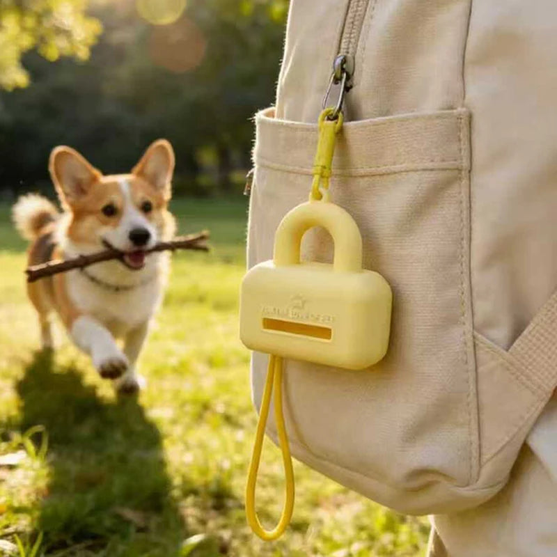 Silicone Dog Waste Bag Dispenser Portable Dog Poop Bag Holder Outdoor Puppy Trash Bags Dispenser Dog Accessories