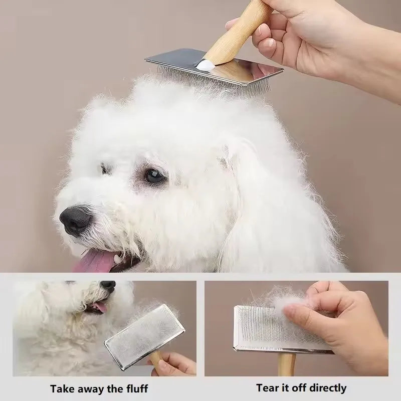 Dog Comb Brush for Dog Long Hair Cat Brush Car Animal Hair Solid Wood Pet Hair Remover Massage Cat Brush Pet Grooming