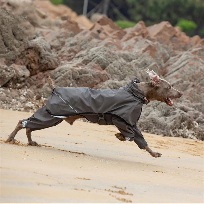 Waterproof Dog Raincoat Jumpsuit For Medium Large Dogs Rain Coat Outdoor Pet Clothes Puppy Doberman Labrador Husky Jacket
