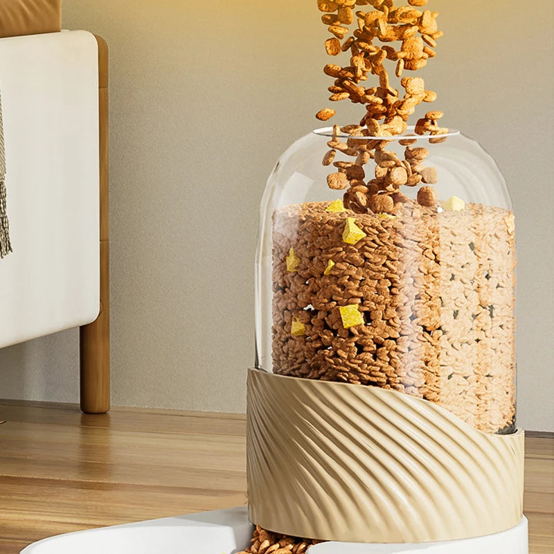 Distributeur Automatique par Gravité 3,8 L pour Chien – Fontaine à Eau & Distributeur de Croquettes Grande Capacité