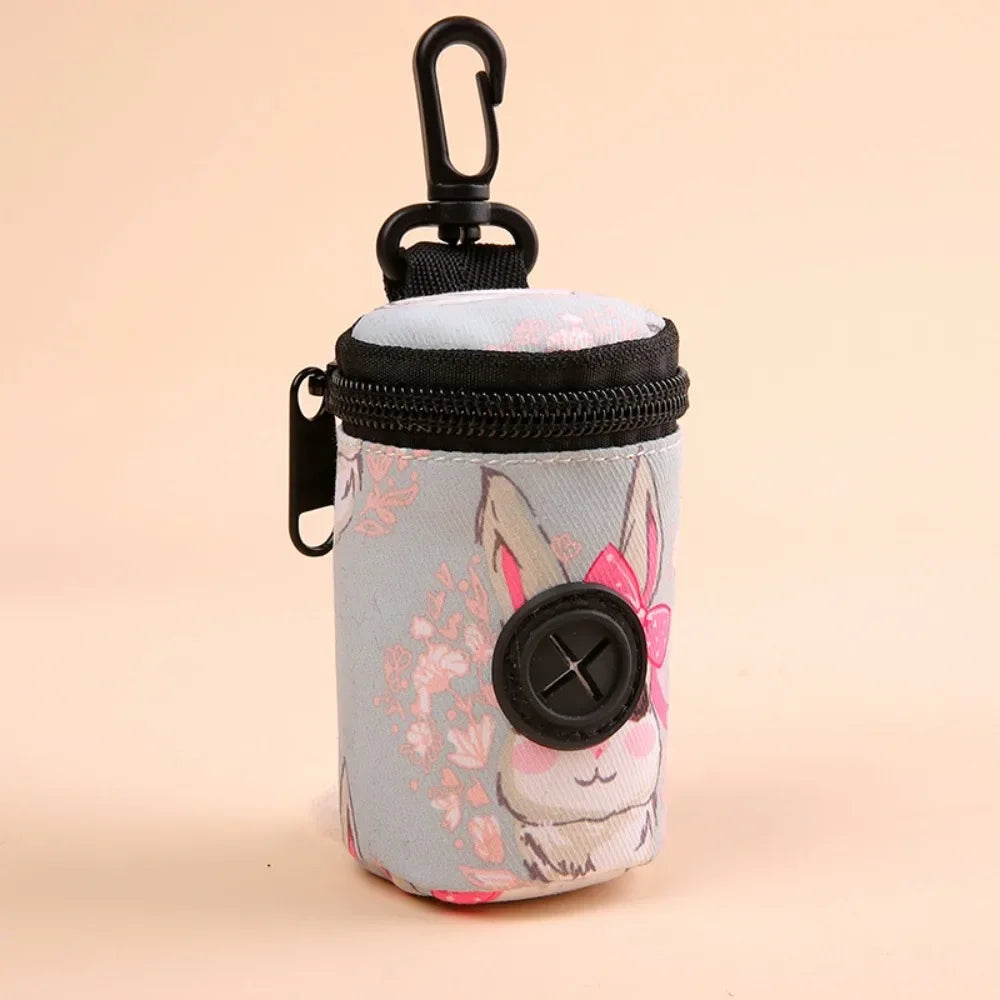 Pochette Distributrice de Sacs à Crottes Zippée pour Chien – Porte-Sacs Déjections Nomade avec Mousqueton pour Laisse & Promenade