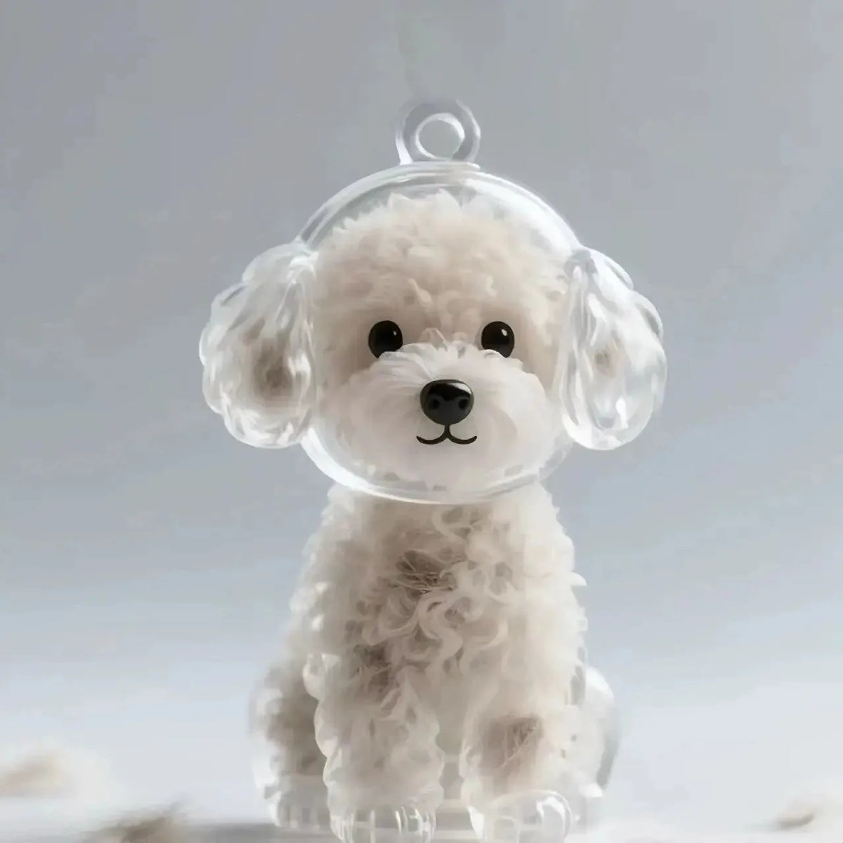 Porte-Clés Souvenir pour Poils de Chien & Chat – Pendentif Capsule Transparente pour Sac & Clés, Bijou Mémoire Animalier