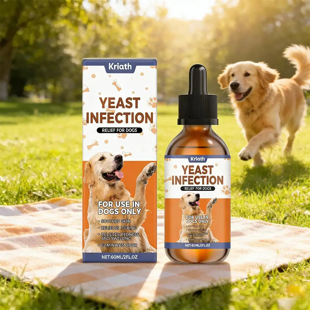 Gouttes de Soin Peau & Pelage aux Plantes pour Chien (60 ml) – Complément Liquide Apaisant Anti-Démangeaisons & Brillance du Poil