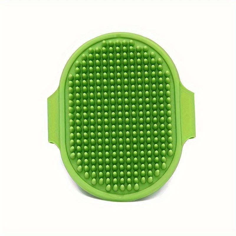 Brosse de Bain & Massage en Silicone pour Chien – Brosse Shampoing Ergonomique avec Poignée Ajustable