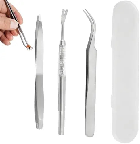 Kit Extracteur de Tiques Professionnel Portable pour Chien, Chat & Humain – Pince Tire-Tiques Indolore & Sécurisée pour Randonnée