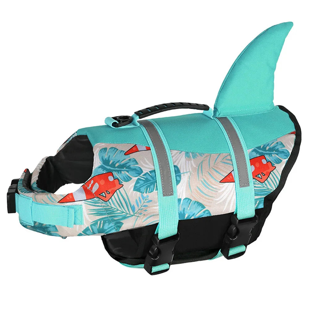 Gilet de Sauvetage Requin pour Chien – Gilet Flottant Ripstop avec Poignée de Sécurité pour Baignade & Bateau