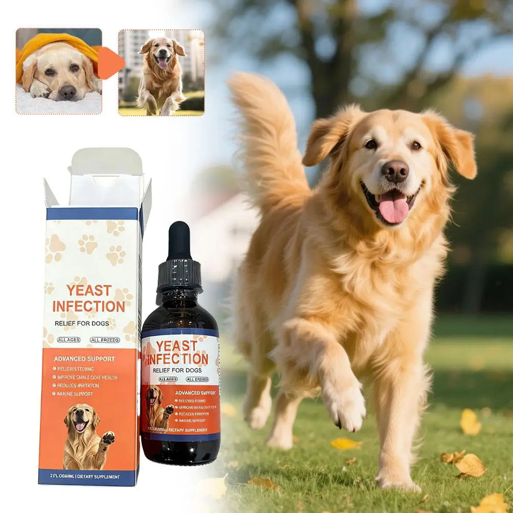 Gouttes Apaisantes Anti-Démangeaisons pour Chien – Complément Liquide aux Plantes Naturelles, Soin Peau Sensible & Pelage Sain