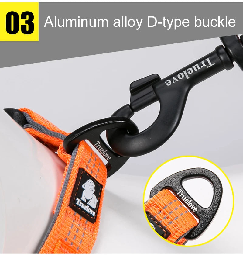 Truelove Dog Collar Adjustable Duty Soft Nylon Webbing Training Unique Private Label  Fancy Dog Collar Bright Reflective TLC5271