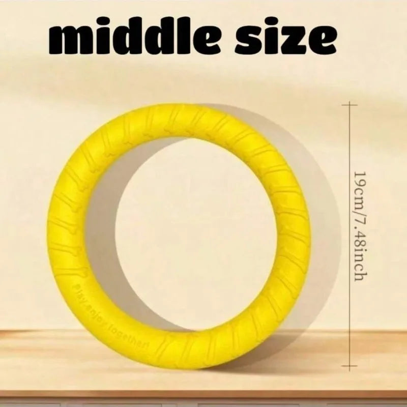 Dog Ring Toys Indestructible Chewing Flying Floating Training Tools Fetch for Small Medium Large Dogs Throwing Catching Flying