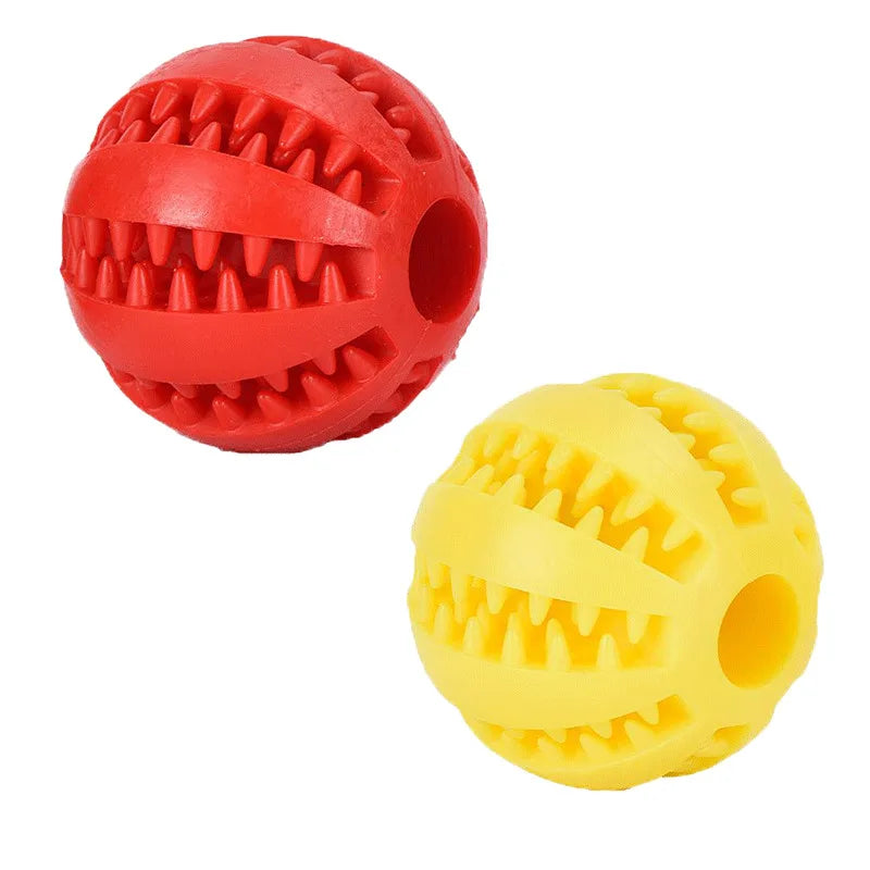 Balle Interactive pour Chien & Chiot – Jouet en Caoutchouc Distributeur de Friandises & Nettoyeur de Dents