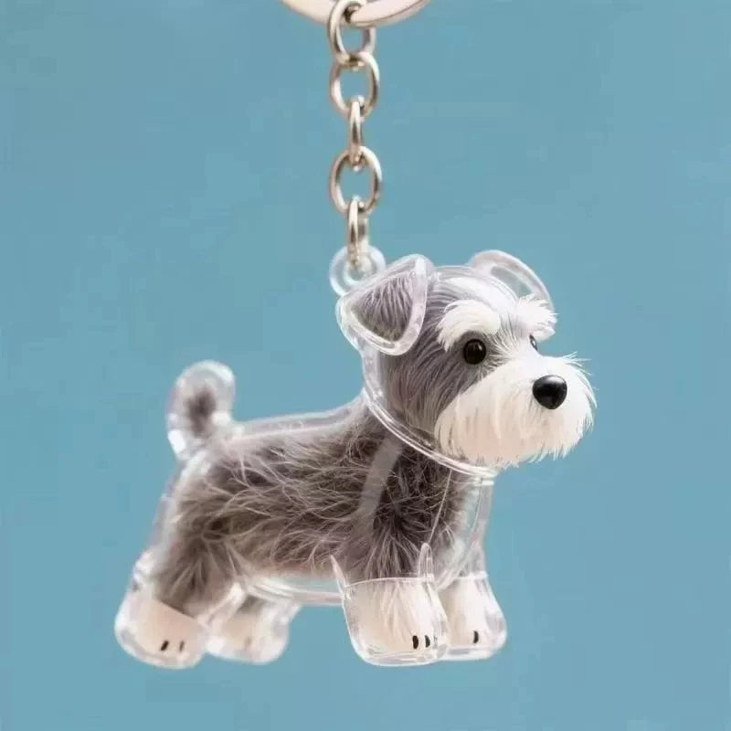 Porte-Clés Souvenir pour Poils de Chien & Chat – Pendentif Capsule Transparente pour Sac & Clés, Bijou Mémoire Animalier
