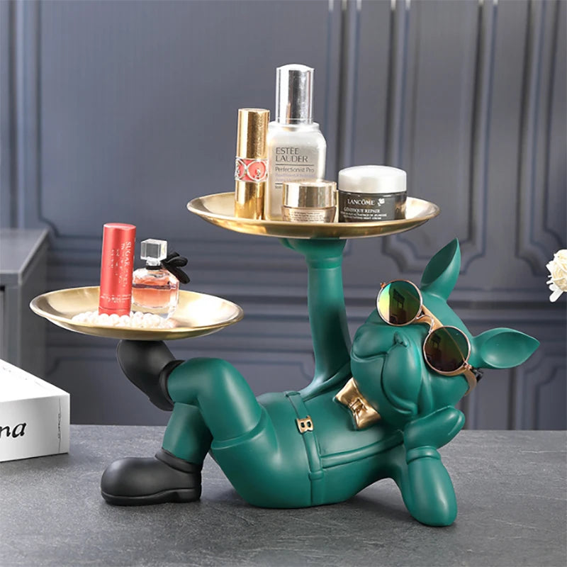 Statue Bouledogue Moderne & Design – Sculpture Décorative en Résine pour Salon, Chambre & Bureau