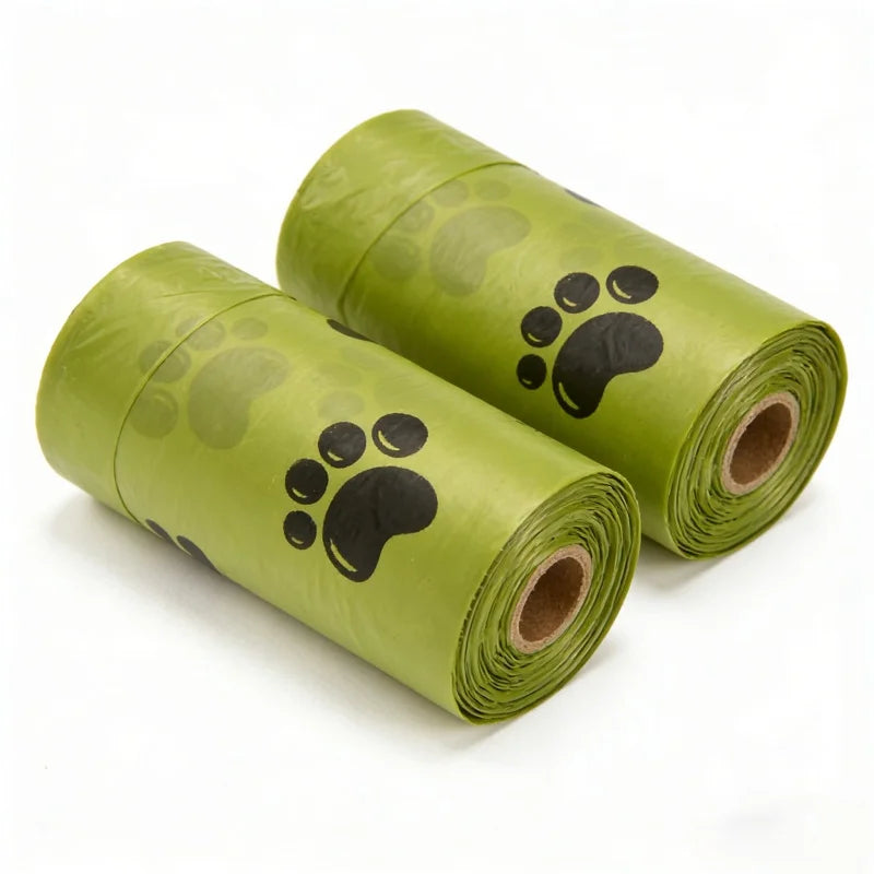 Sacs à Crottes Biodégradables pour Chien (15 Sacs/Rouleau) – Recharges Écoresponsables, Épaisses & Anti-Fuites