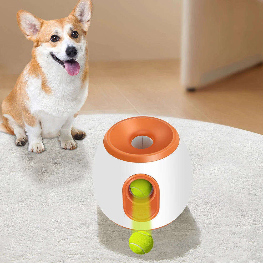 Lanceur de Balles Automatique pour Chien – Machine de Lancer Interactive d'Extérieur & Intérieur, Distributeur de Balles de Tennis & Jeu de Rapport
