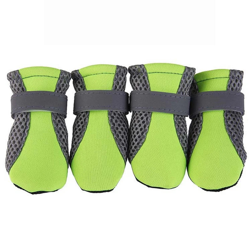 Chaussures Respirantes & Réfléchissantes pour Chien – Bottines de Protection d'Été Tout-Terrain & Antidérapantes pour Petit & Moyen Chien