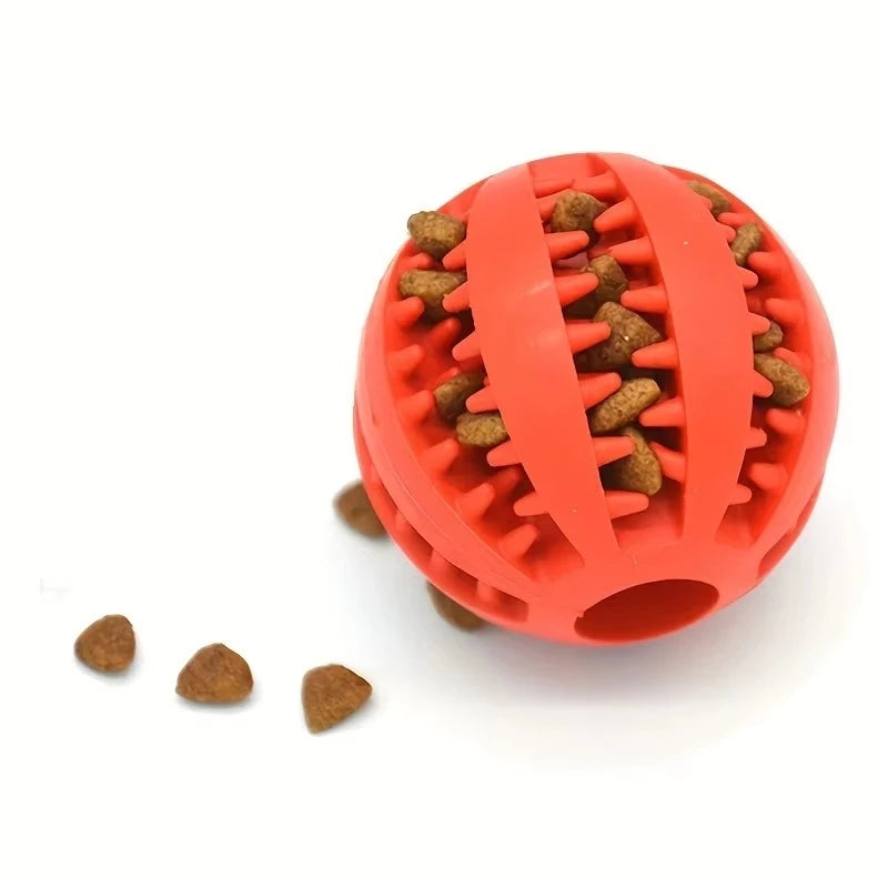 Balle Interactive pour Chien & Chiot – Jouet en Caoutchouc Distributeur de Friandises & Nettoyeur de Dents