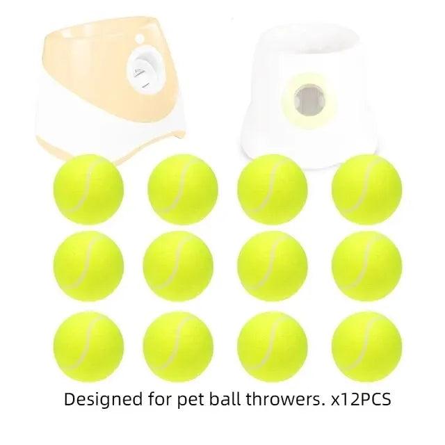 Lot de 12 Balles de Tennis pour Petit Chien (5 cm / 2 Pouces) – Mini Balles Non Abrasives Compatibles avec Lanceurs Automatiques de Balles
