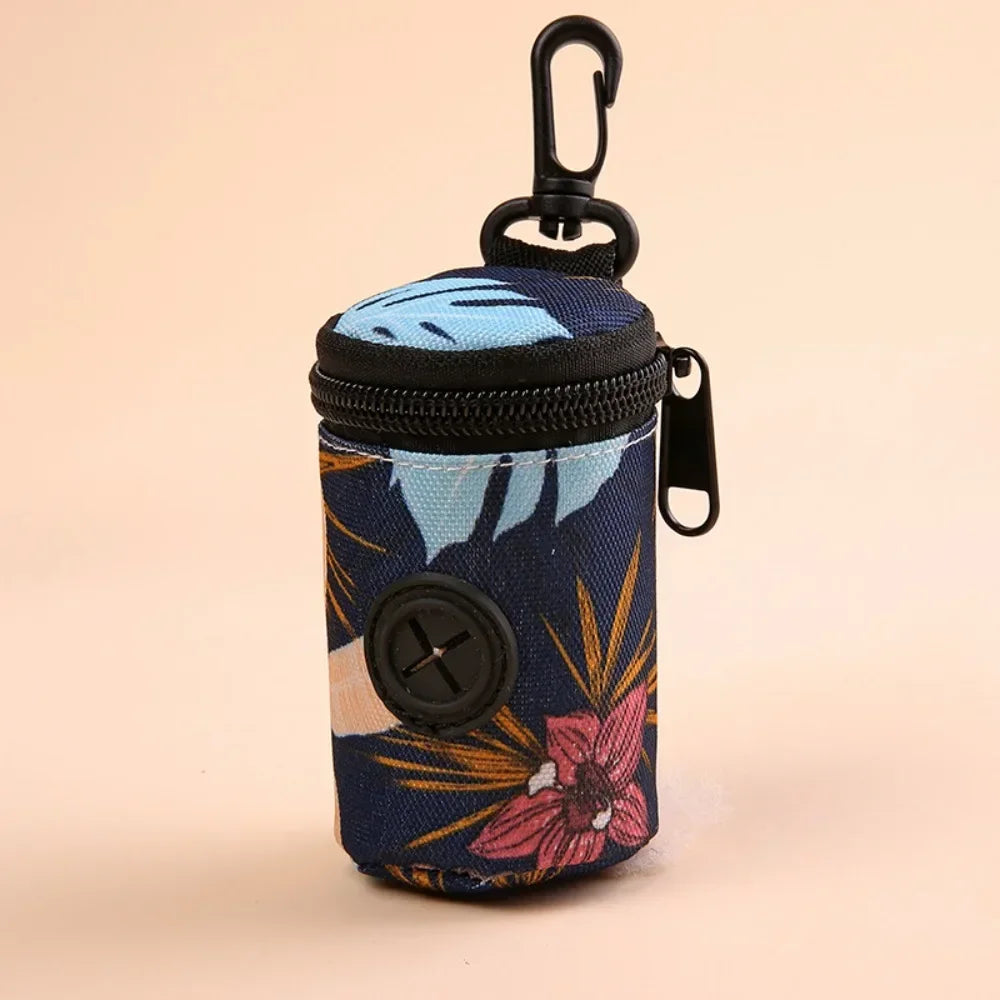 Pochette Distributrice de Sacs à Crottes Zippée pour Chien – Porte-Sacs Déjections Nomade avec Mousqueton pour Laisse & Promenade
