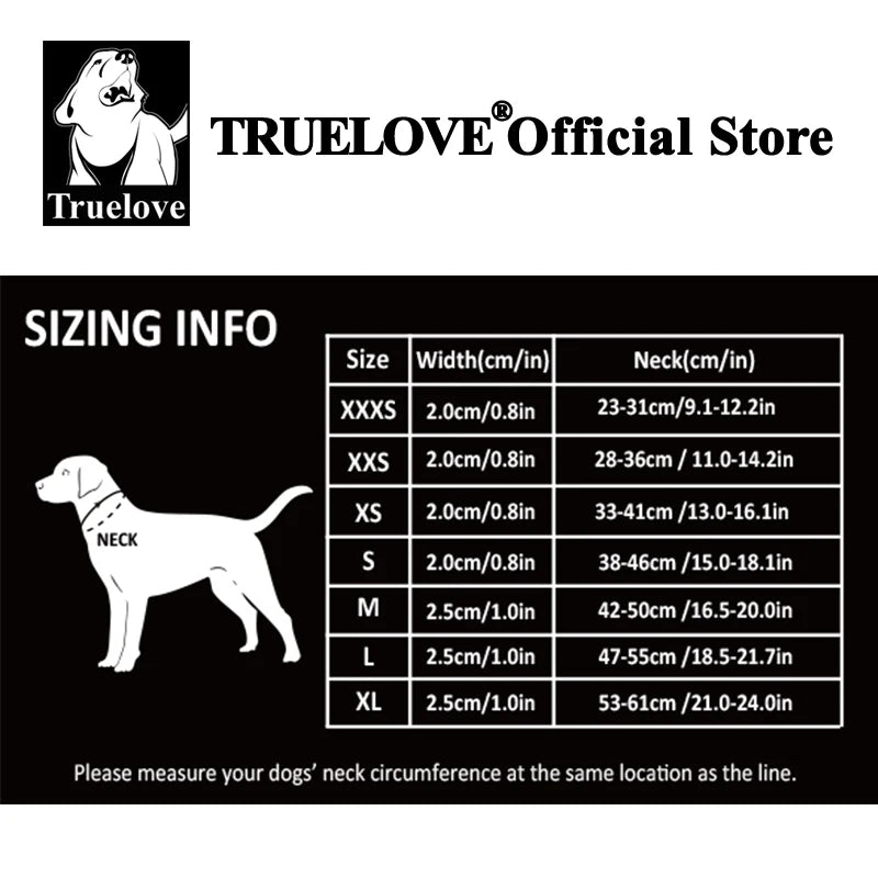 Truelove Pet Collar Waterproof  Anti-Odor Durable Adjustable PVC Polyester Soft Reflective Cloth Stripe Basic Dog Collar TLC5521
