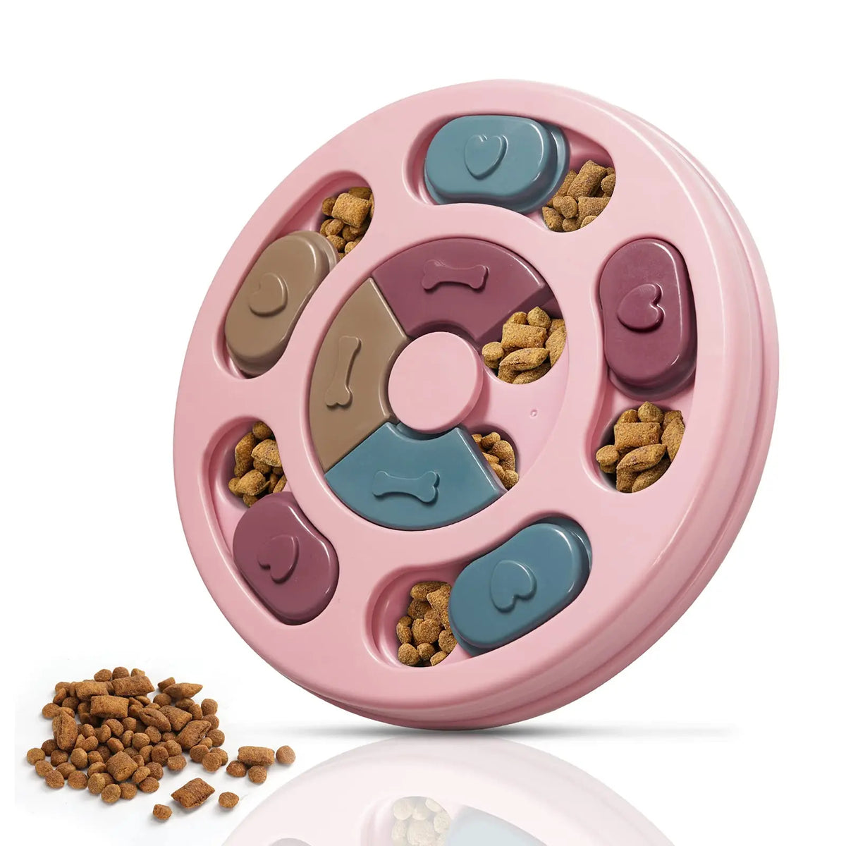 Puzzle Interactif Distributeur de Friandises pour Chien – Jeu d'Enrichissement Mental QI & Gamelle Anti-Glouton pour Petit, Moyen & Grand Chien
