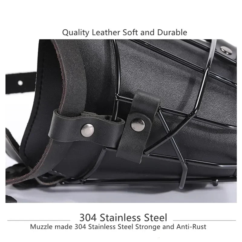 Muselière Tactique en Métal pour Chien – Panier Respirant Anti-Morsure & Sécurité Dressage Grands Chiens