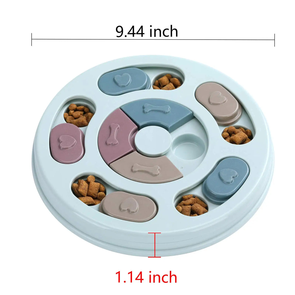 Puzzle Interactif Distributeur de Friandises pour Chien – Jeu d'Enrichissement Mental QI & Gamelle Anti-Glouton pour Petit, Moyen & Grand Chien