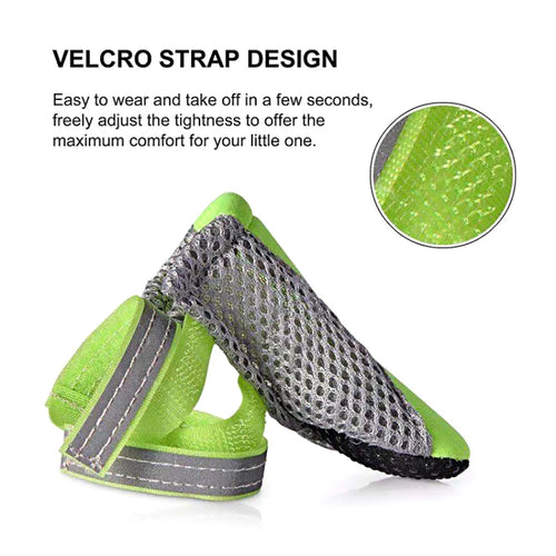 Chaussures Respirantes & Réfléchissantes pour Chien – Bottines de Protection d'Été Tout-Terrain & Antidérapantes pour Petit & Moyen Chien