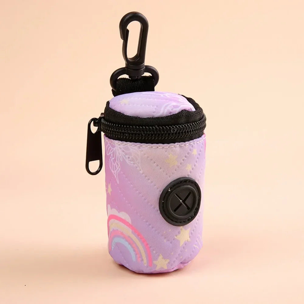 Pochette Distributrice de Sacs à Crottes Zippée pour Chien – Porte-Sacs Déjections Nomade avec Mousqueton pour Laisse & Promenade