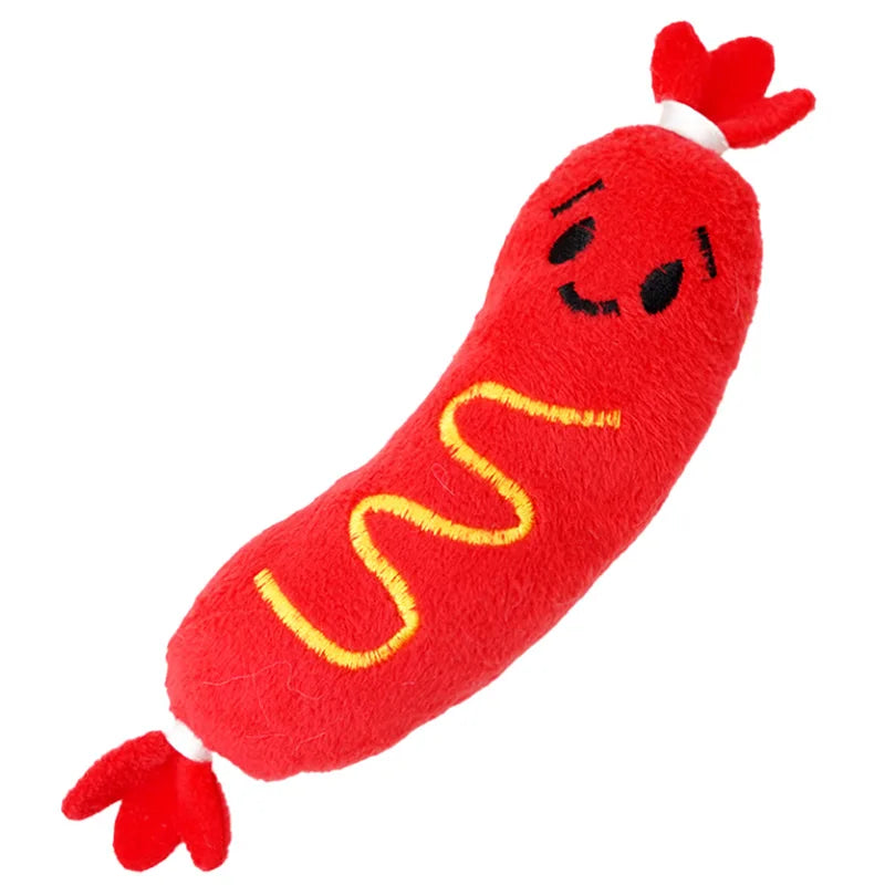 Jouet Sonore Saucisse pour Chien & Chiot – Jouet de Mastication Couineur Résistant pour Nettoyage Dentaire