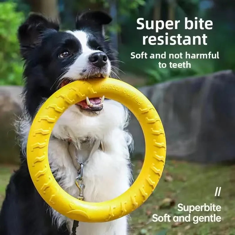 Dog Ring Toys Indestructible Chewing Flying Floating Training Tools Fetch for Small Medium Large Dogs Throwing Catching Flying