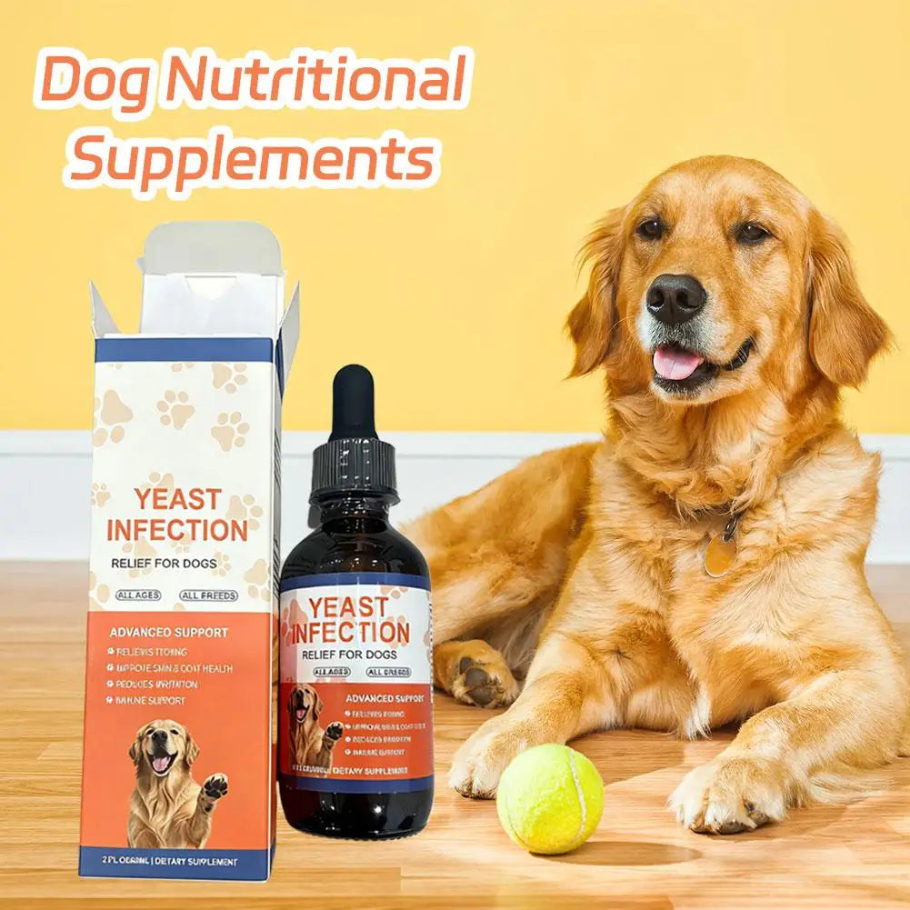 Gouttes Apaisantes Anti-Démangeaisons pour Chien – Complément Liquide aux Plantes Naturelles, Soin Peau Sensible & Pelage Sain