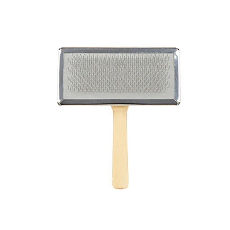Brosse de Toilettage en Bois Massif pour Chien & Chat – Peigne Démêlant Poils Longs & Brosse Anti-Poils Maison et Voiture