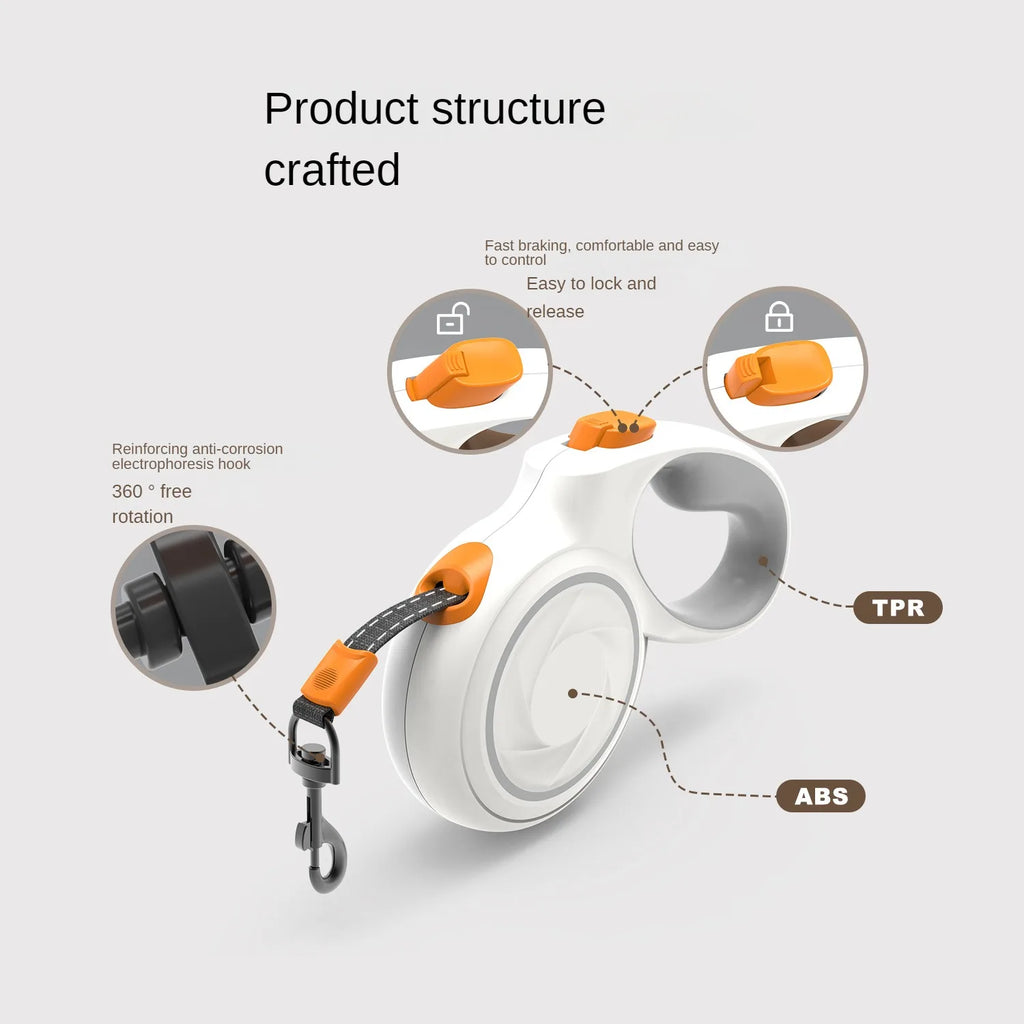 Retractable Pet Leash for Dogs and Cats, Automatic Extending Dog Walking Lead, Outdoor Pet Leash
