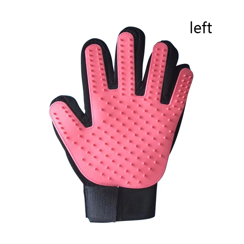 Gant de Toilettage & Massage pour Chien & Chat – Gant Anti-Poils Morts en Silicone Souple, Brosse Mue Réglable & Respirante