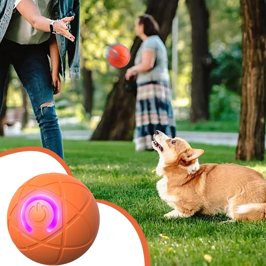 Dog Toy Ball Interactive Rolling Ball Auto Moving Dog Toy Two Modes Rechargeable Automatic Ball Pet Toy Supplies for Dog Puppy