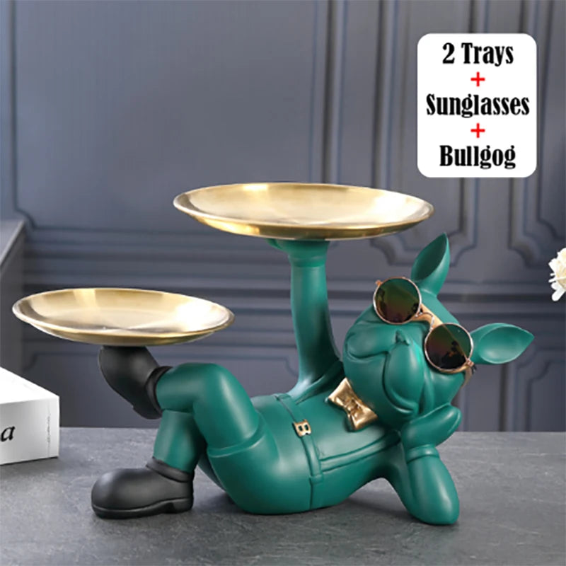 Statue Bouledogue Moderne & Design – Sculpture Décorative en Résine pour Salon, Chambre & Bureau
