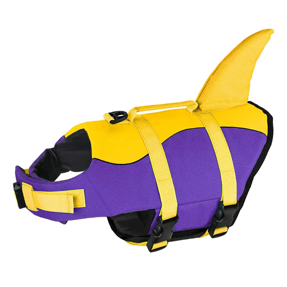 Gilet de Sauvetage Requin pour Chien – Gilet Flottant Ripstop avec Poignée de Sécurité pour Baignade & Bateau