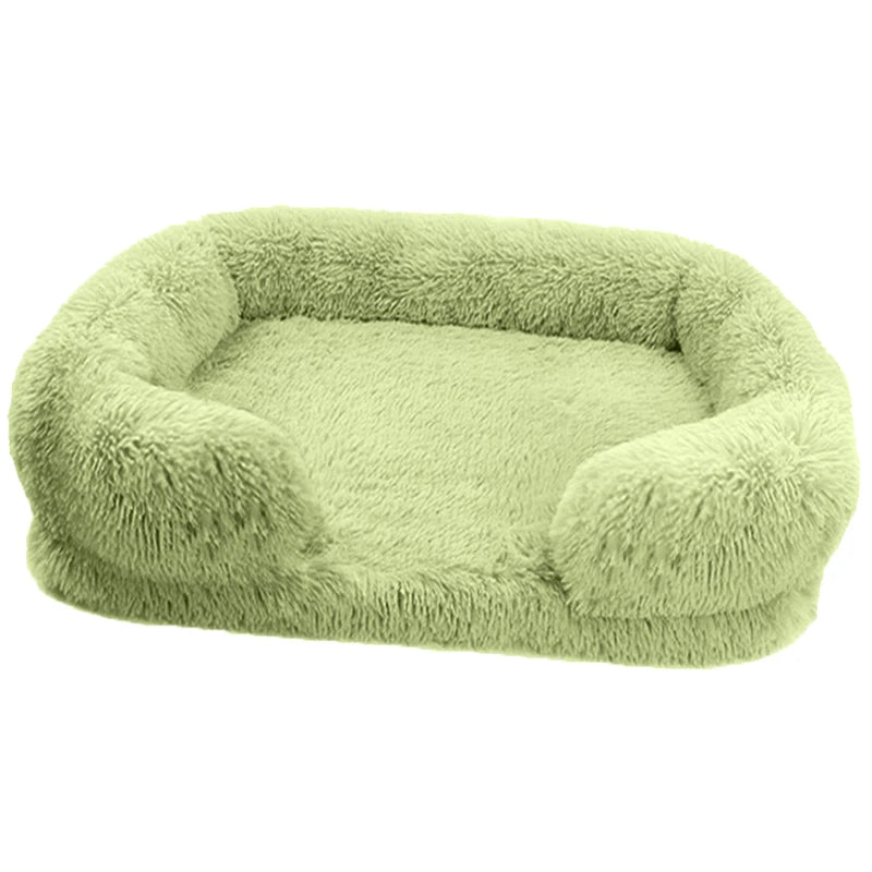 Panier Lit Canapé Ultra Moelleux & Chaud pour Chien & Chat – Coussin d'Hiver Épais en Peluche Douce avec Matelas Amovible