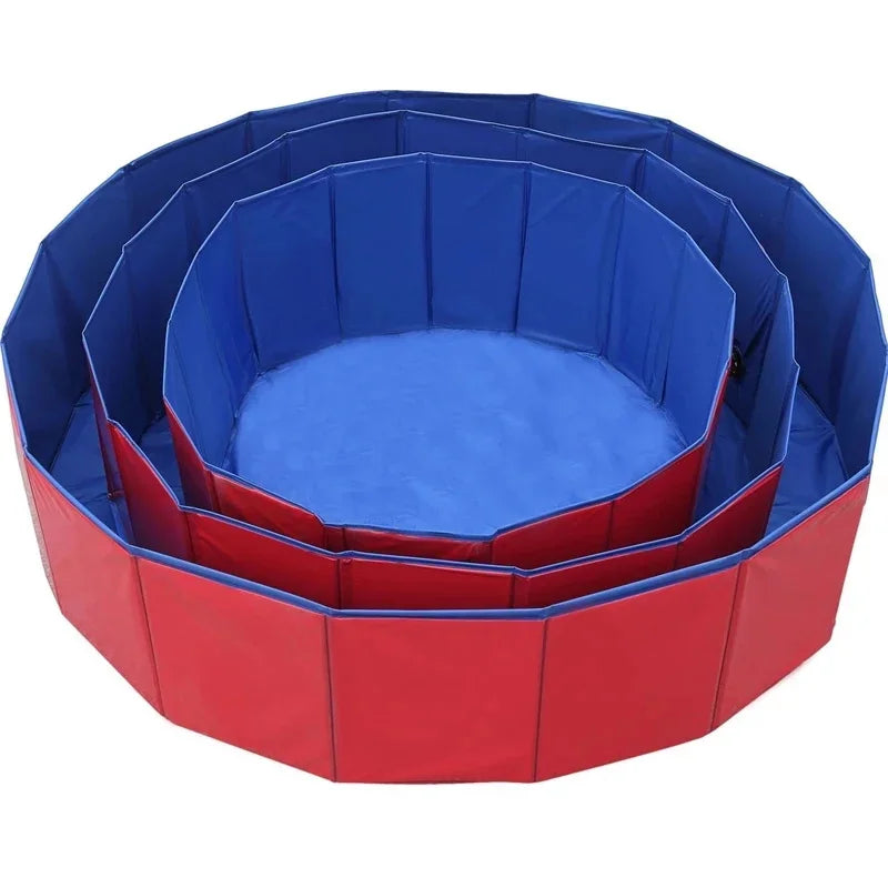Foldable Pet Pool Portable Dog Bathing Tub 160x30cm 120x30cm Outdoor Swimming Pool With Drain Valve For Dogs Cats