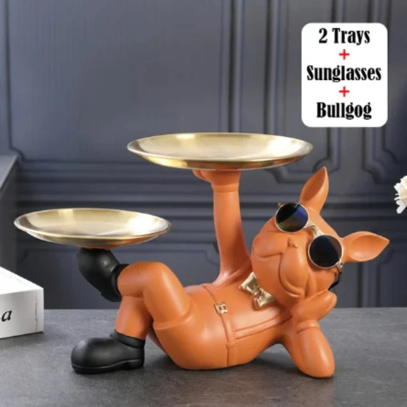 Statue Bouledogue Moderne & Design – Sculpture Décorative en Résine pour Salon, Chambre & Bureau