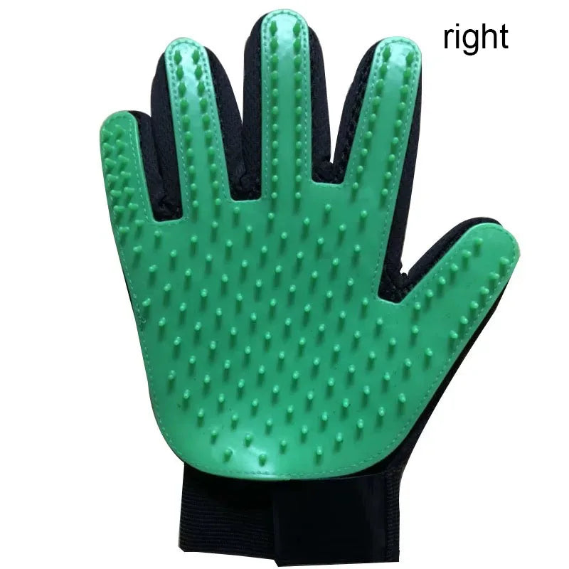 Gant de Toilettage & Massage pour Chien & Chat – Gant Anti-Poils Morts en Silicone Souple, Brosse Mue Réglable & Respirante