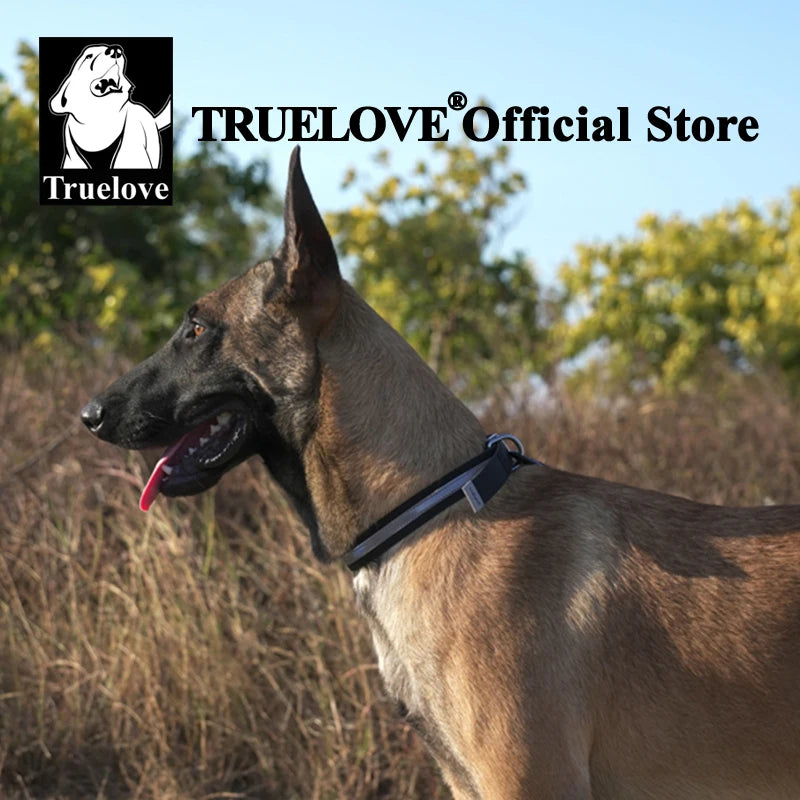 Truelove Pet Collar Waterproof  Anti-Odor Durable Adjustable PVC Polyester Soft Reflective Cloth Stripe Basic Dog Collar TLC5521