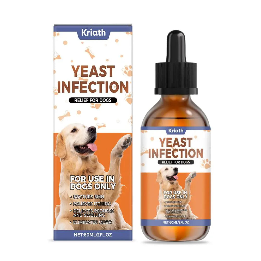 Gouttes de Soin Peau & Pelage aux Plantes pour Chien (60 ml) – Complément Liquide Apaisant Anti-Démangeaisons & Brillance du Poil