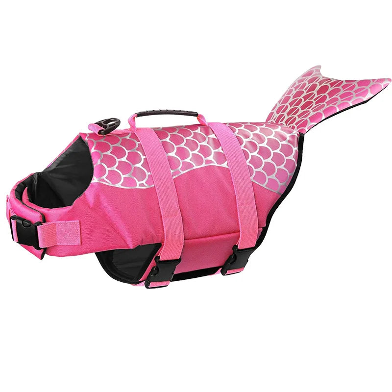 Gilet de Sauvetage Requin pour Chien – Gilet Flottant Ripstop avec Poignée de Sécurité pour Baignade & Bateau